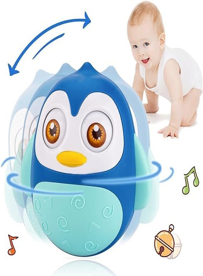 KRIMION® Roly Poly Baby Toys 6 to 12 Months Developmental, Tummy Time Wobbler Toy for Baby, Penguin Tumbler Wobbler Toys for Infant Boy Girl Gifts (Blue) - Image 4